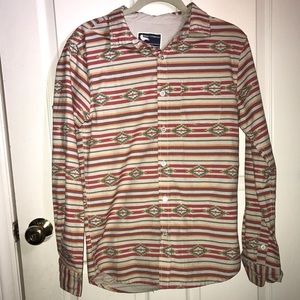 Men's Modern Amusement Aztec Button-down